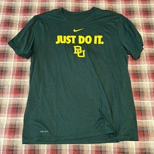 Green and Yellow Baylor University Nike Dri-Fit Shirt XL